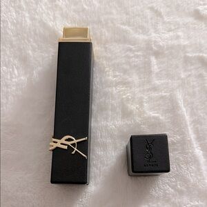 YSL Black and Gold Travel Perfume Bottle Holder Case Leather Brand New